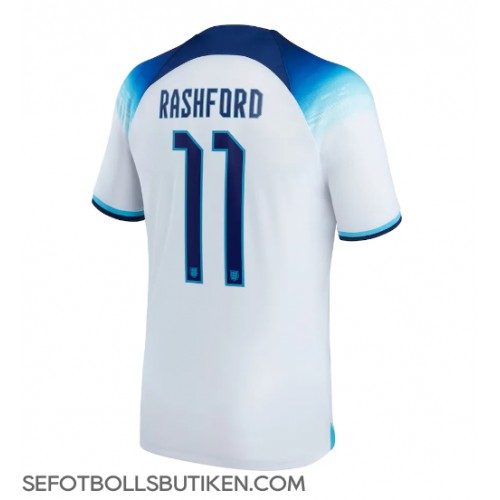 England Marcus Rashford #11 Replika Hemma matchkläder VM 2022 Korta ärmar
